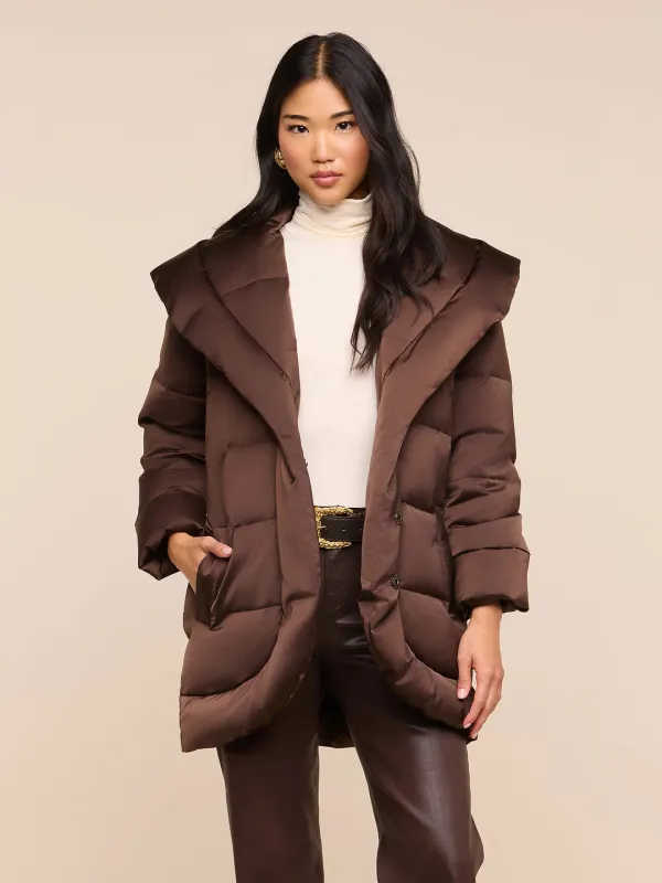 GLACIER SHAWL COLLAR PUFFER JACKET