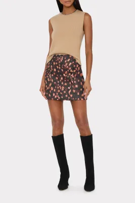 JAYLENE CHEVRON JACQUARD MINI SKIRT