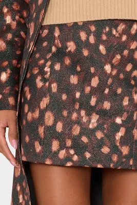 JAYLENE CHEVRON JACQUARD MINI SKIRT