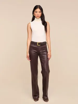 CLAYTON COATED HIGH RISE WIDE LEG JEAN