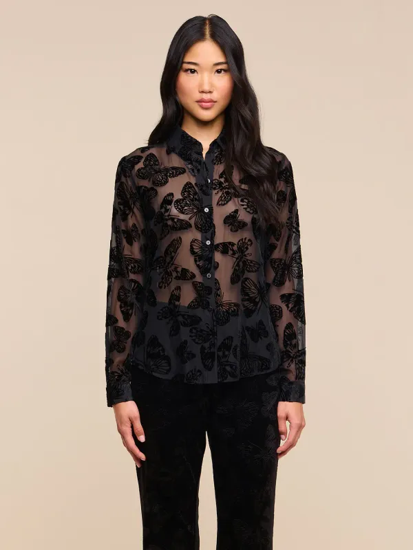 LAURENT VELVET BLOUSE