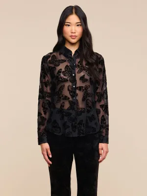 LAURENT VELVET BLOUSE