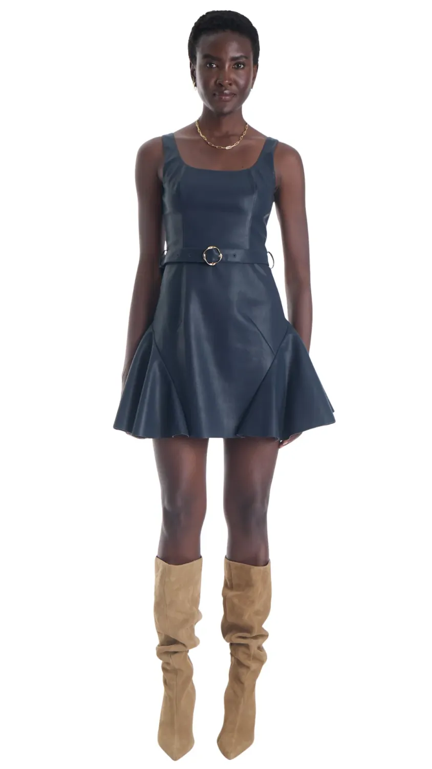 SAM VEGAN LEATHER MINI DRESS