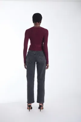 FREYA KNIT WRAP TOP