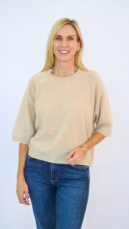 MILLIE CASHMERE SHORT SLEEVE TEE