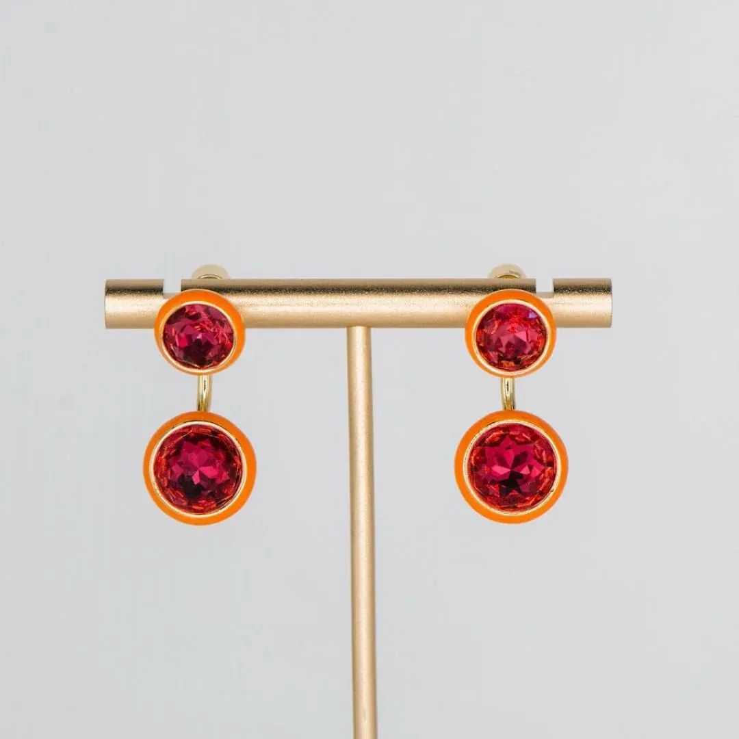 MAISSON WRAP EARRING, Color: ORANGE/PINK
