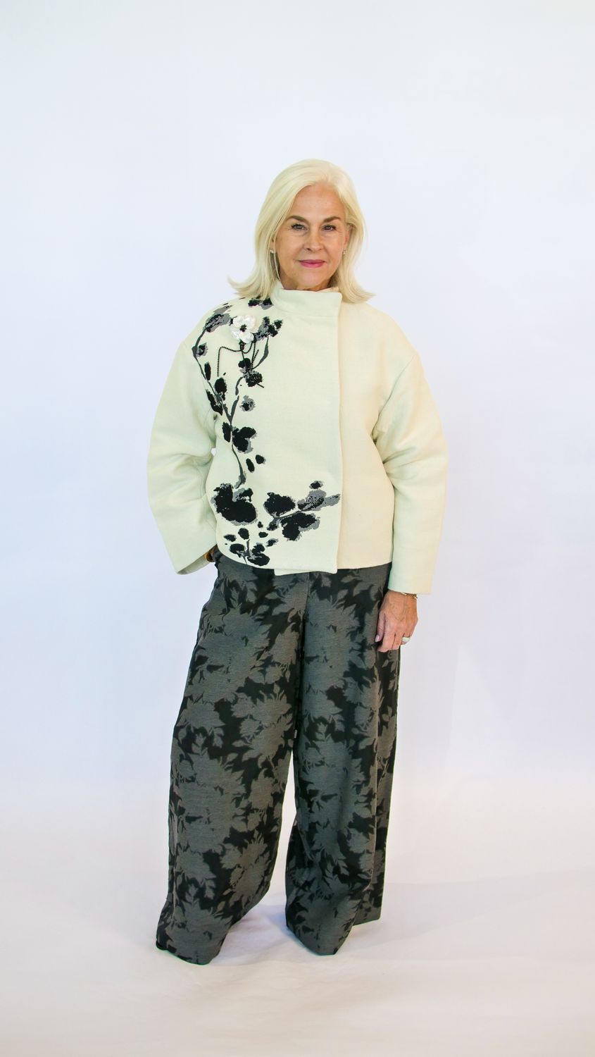 JACQUARD JACKET WITH WOOL