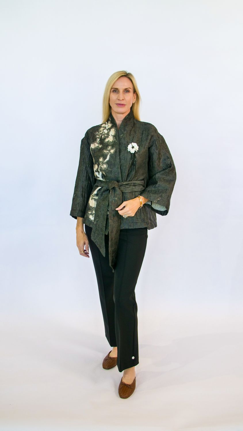 KIMONO STYLE JACQUARD JACKET