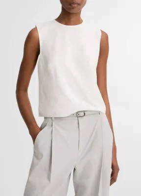 LINEN CREW NECK SHELL - TS