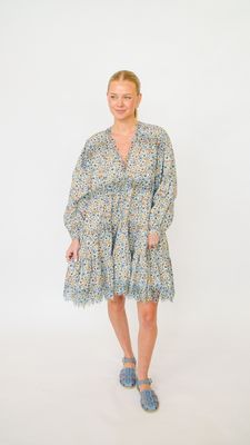 FLORAL VOLUMES DRESS