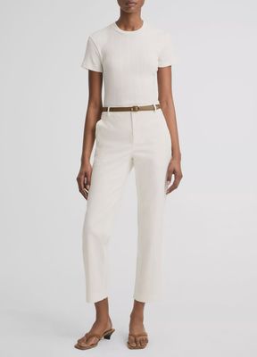 AVERY MID RISE STRETCH-COTTON CHINO PANT
