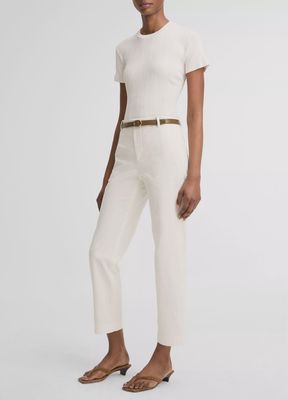 AVERY MID RISE STRETCH-COTTON CHINO PANT