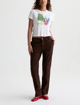 BRINLEY MID-RISE STRAIGHT PANT