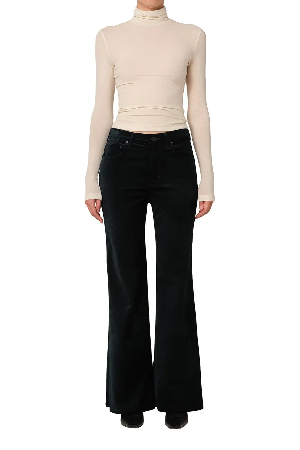 KIMBERLY 70'S FLARE VELVET JEAN