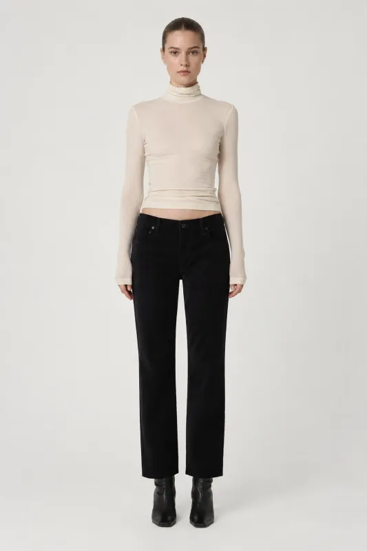 ANISSA STRAIGHT STRETCH VELVET JEAN