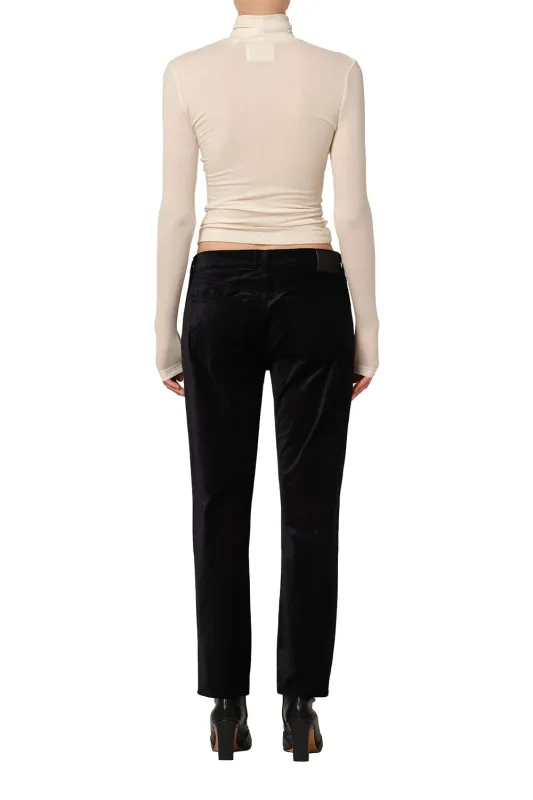 ANISSA STRAIGHT STRETCH VELVET JEAN
