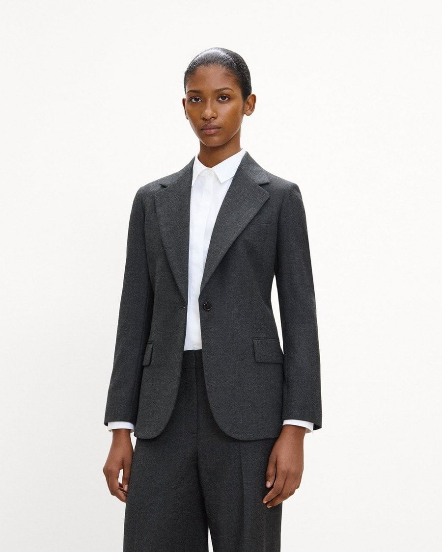 LYNNIA BLAZER IN SLEEK FLANNEL