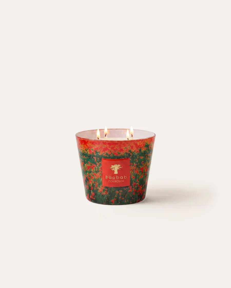 CANDLE ARTY FLOWERS POPPIES, Size: MAX 10/CLASSIQUE