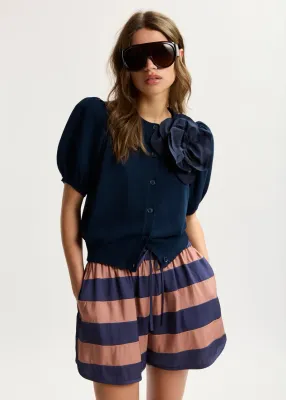 JUMPO CARDIGAN WITH BROOCH