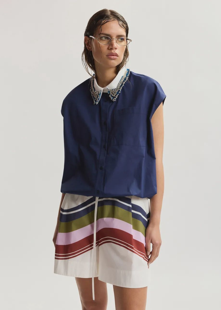 JANKY BEADED COLLAR SHIRT