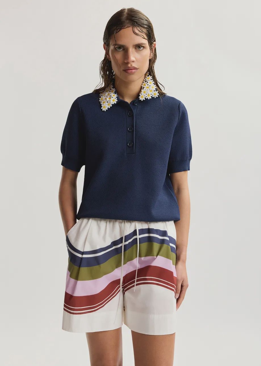 JEMBER POLO W EMBROIDERED COLLAR