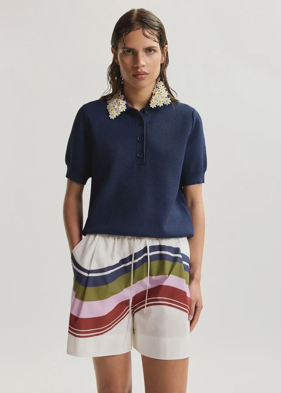 JEMBER POLO W EMBROIDERED COLLAR