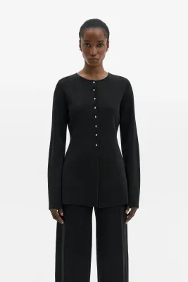 AZRA FITTED METALLIC CARDIGAN