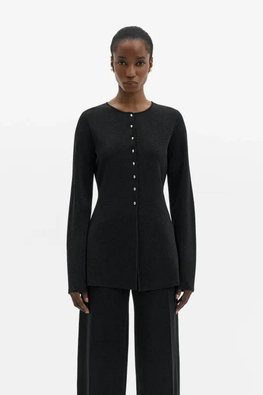AZRA FITTED METALLIC CARDIGAN
