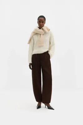 SMILLA BARREL LEG SATIN PANTS