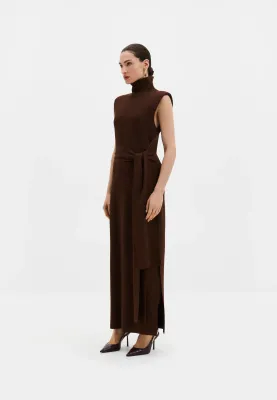 MINNA WAIST TIE KNIT MAXI DRESS