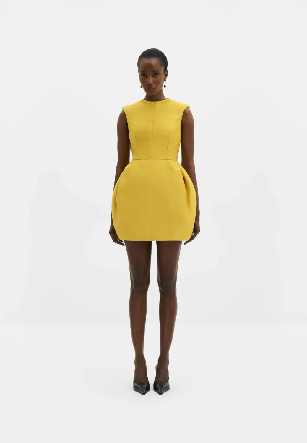 DEBRA SLEEVELESS SCULPTURAL MINI DRESS