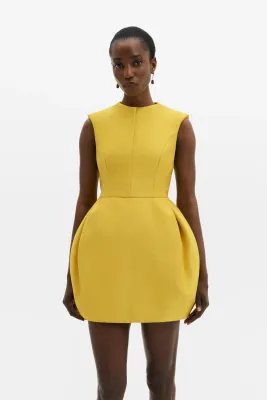 DEBRA SLEEVELESS SCULPTURAL MINI DRESS