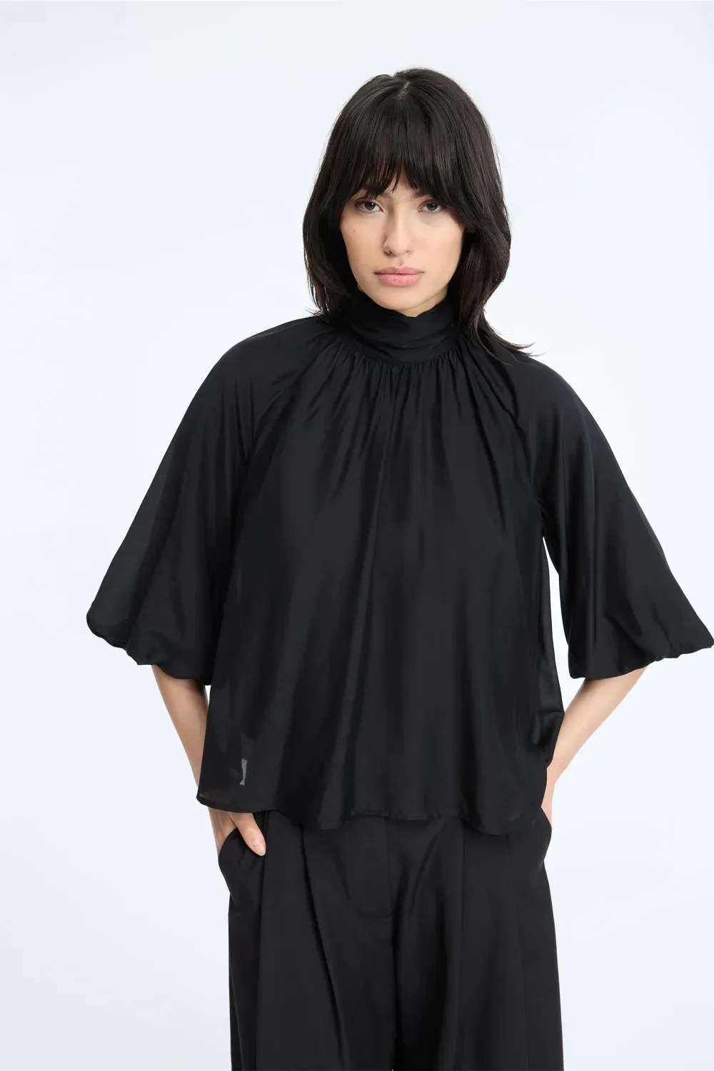 CALYPPA TOP, Color: BLACK, Size: 38/MEDIUM