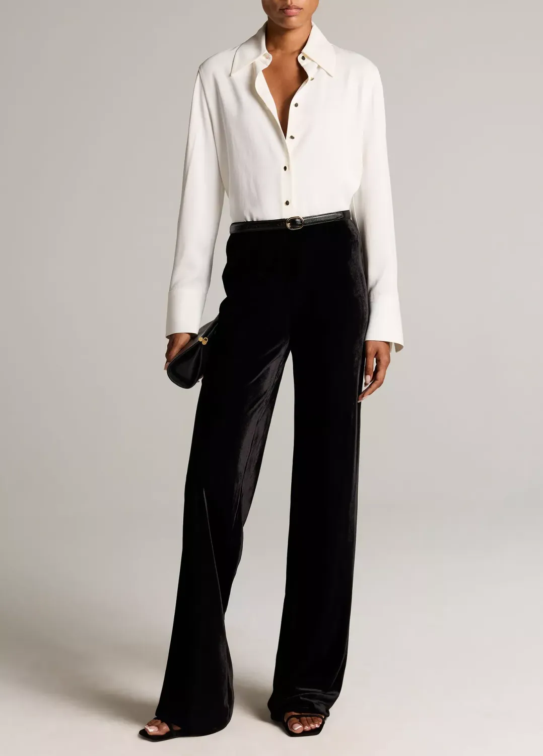 COLETTE HIGH RISE VELVET BIAS PANT