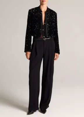 SEQUINED VELVET JACKET