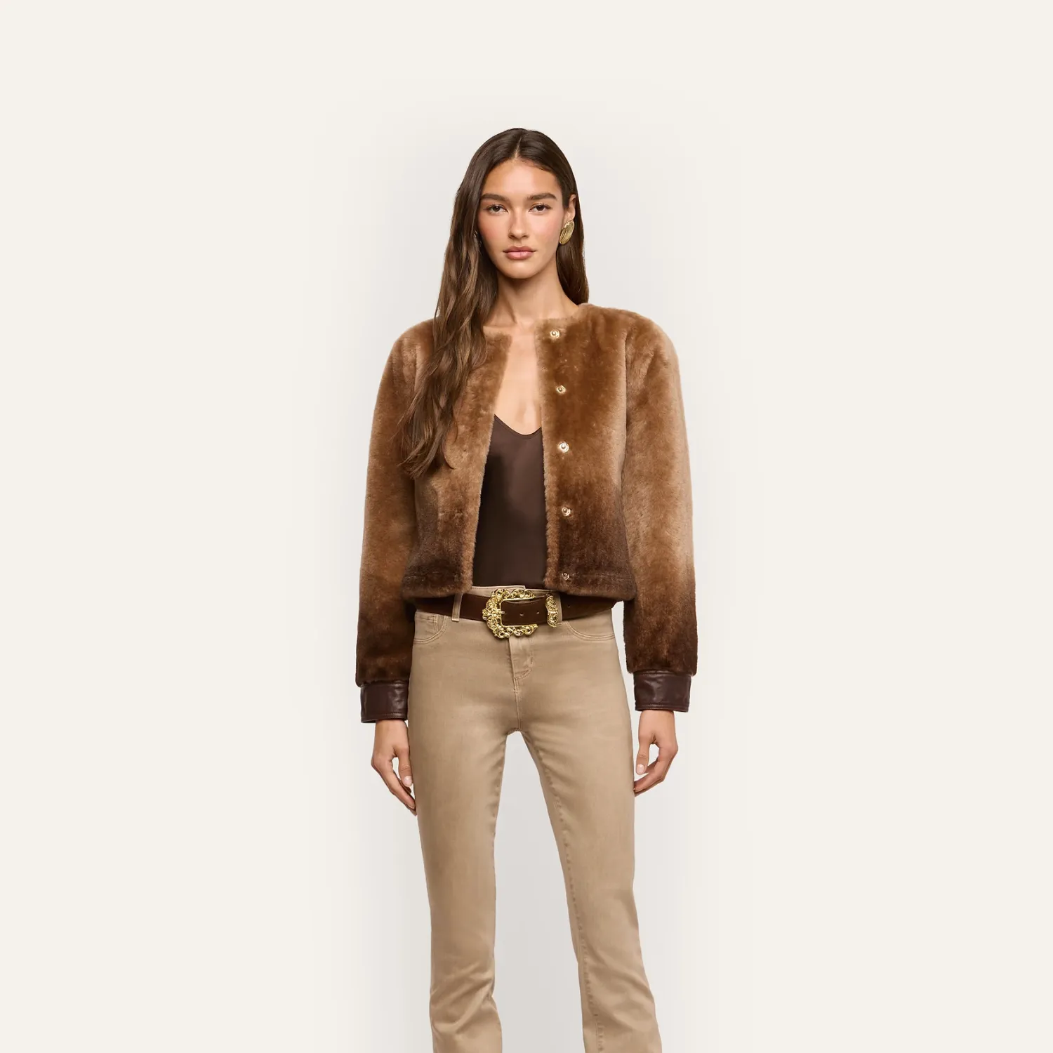 VOLTAIRE SHEARLING OMBRE JACKET