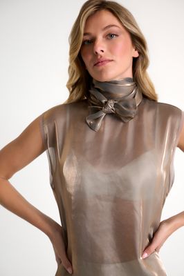 ORGANZA SLEEVELESS BLOUSE