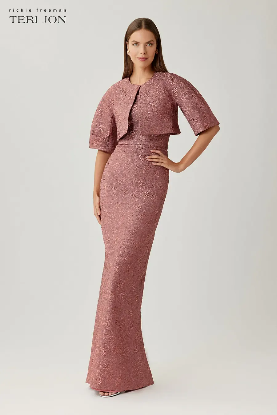 METALLIC JACQUARD BOLERO 267038J
