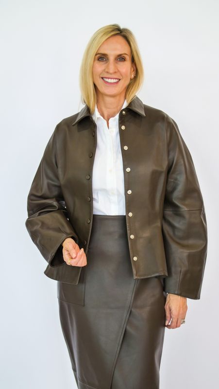 LEATHER PEPLUM JACKET