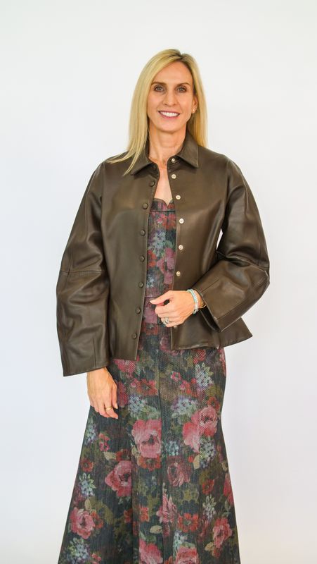 LEATHER PEPLUM JACKET