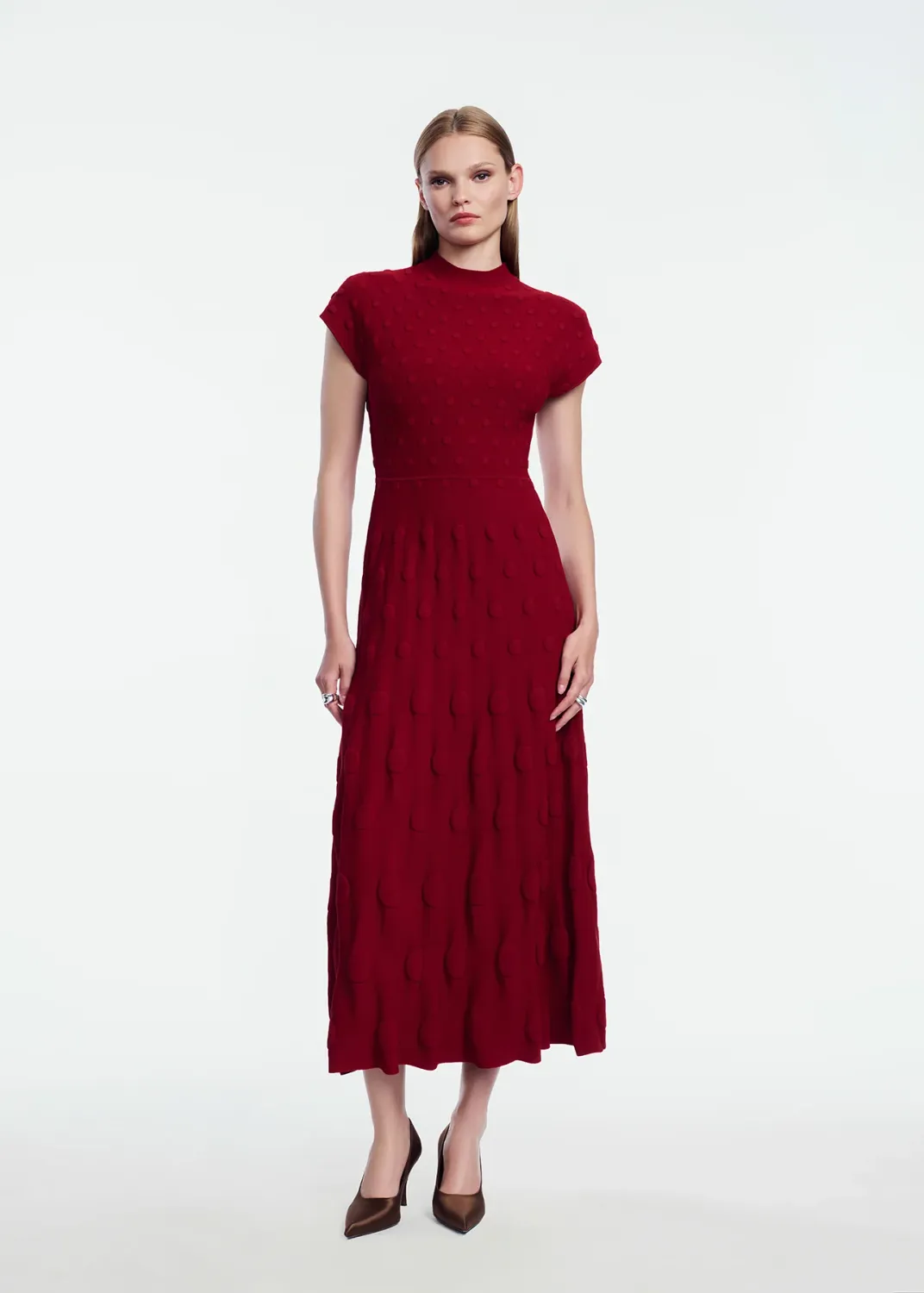 PUCKER DOT KNIT DRESS