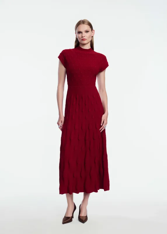 PUCKER DOT KNIT DRESS