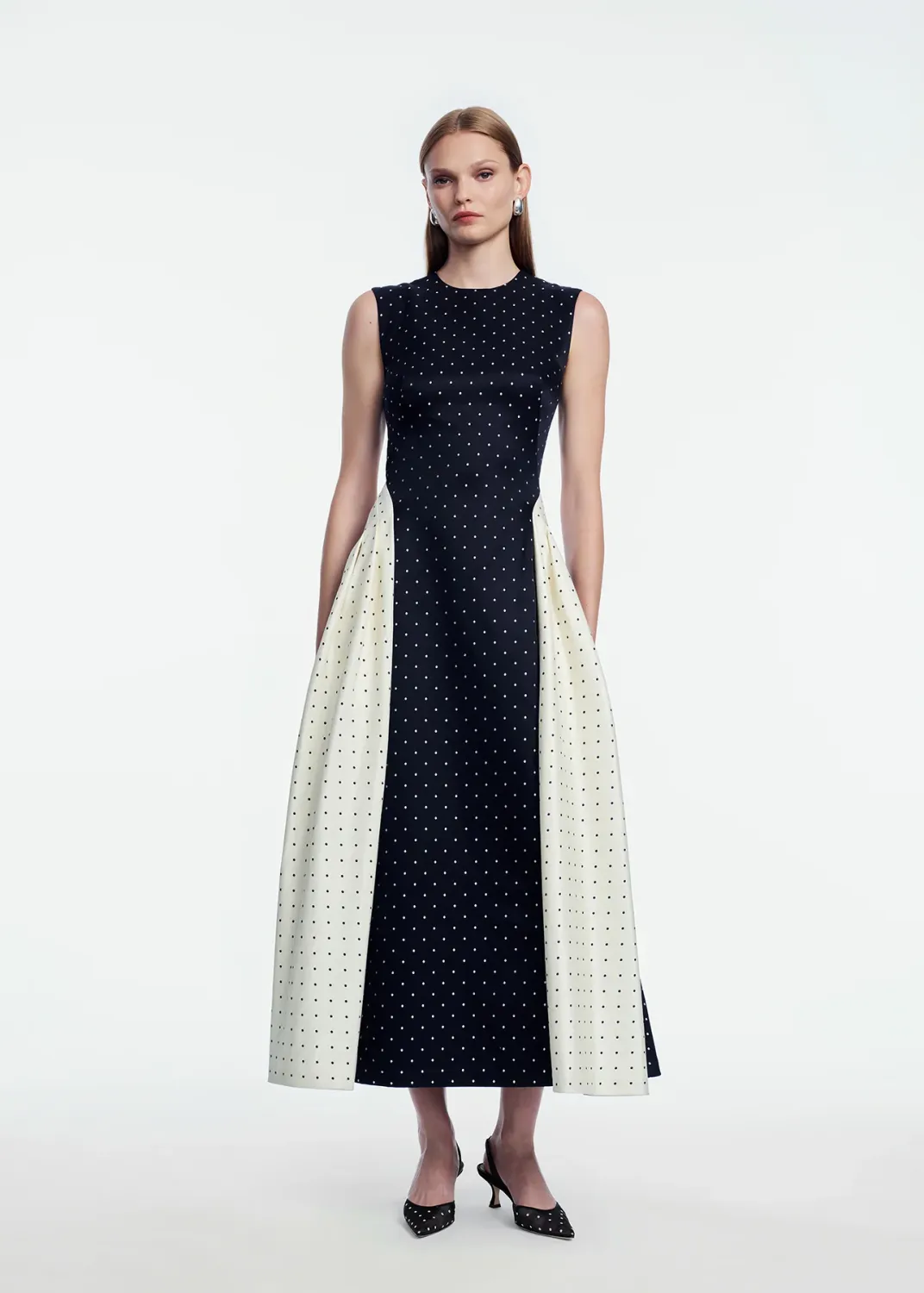 POLKA DOT JACQUARD ALEXIS DRESS