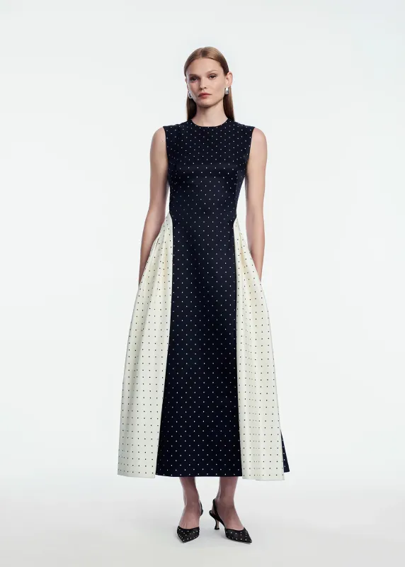 POLKA DOT JACQUARD ALEXIS DRESS