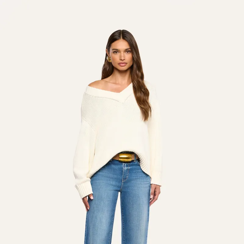 PAXTON OVERSIZED V-NECK PULLOVER