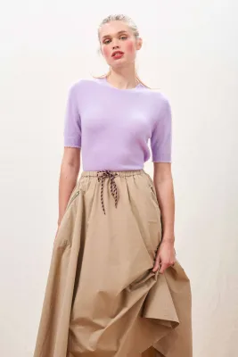 DISTRESSED CASHMERE T-SHIRT