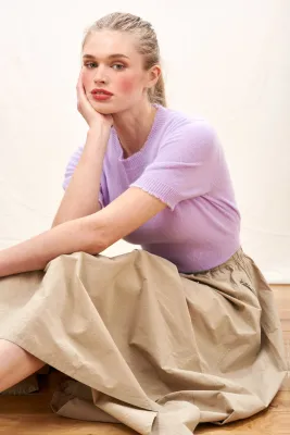 DISTRESSED CASHMERE T-SHIRT