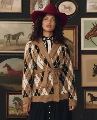STETSON X THE GREAT- THE ARGYLE RIDING CARDIGAN