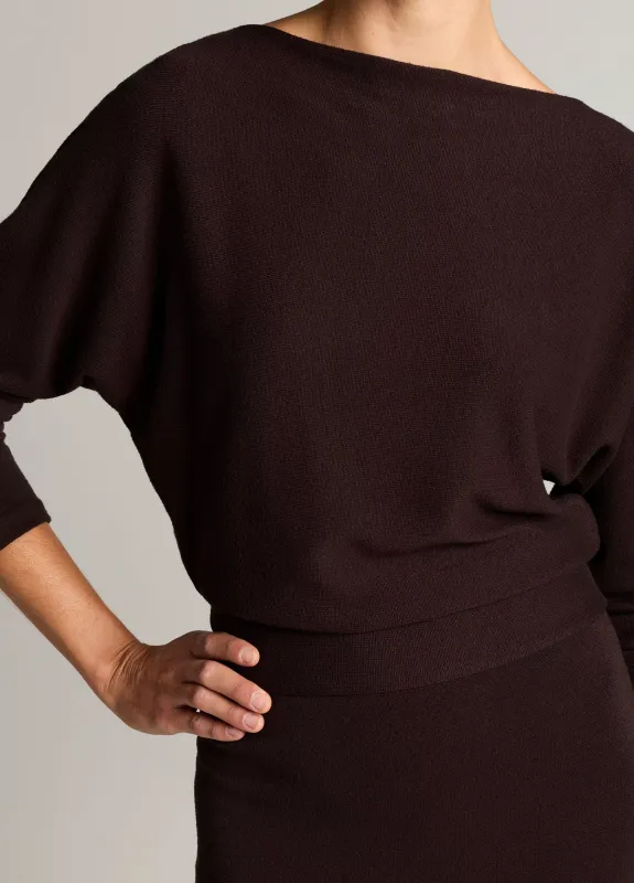 COZY STRETCH-JERSEY MIDI DRESS