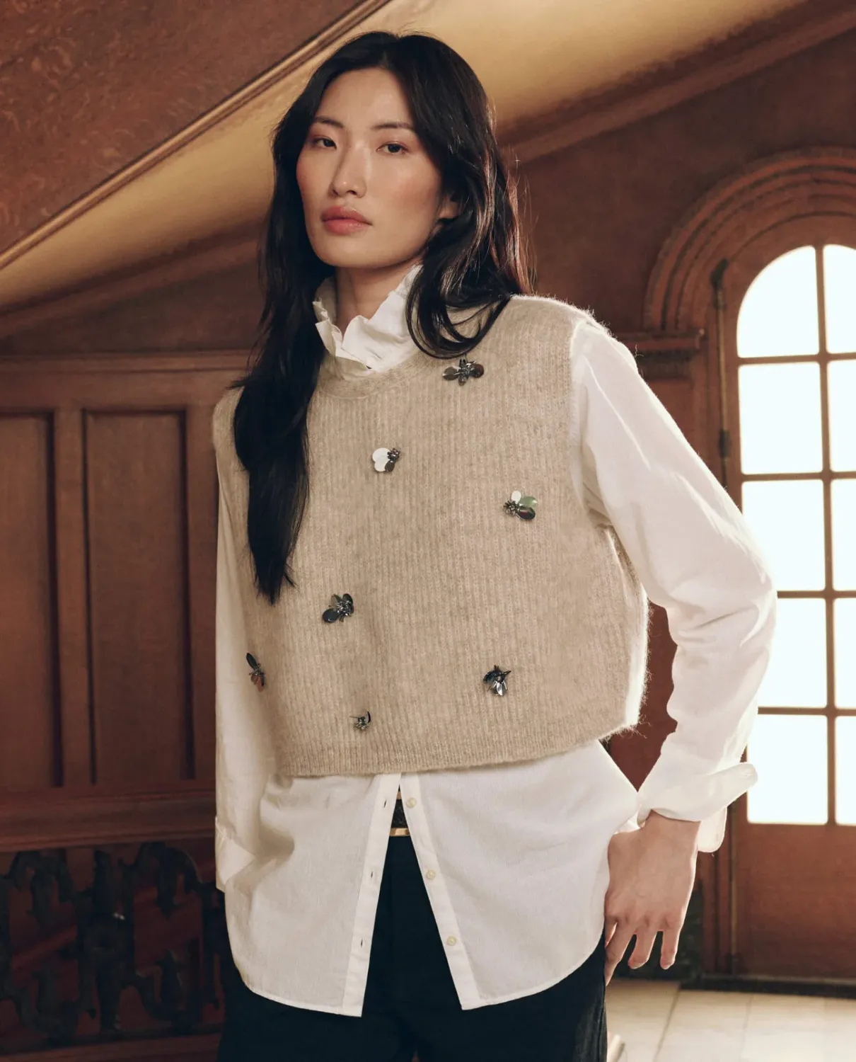 THE EMBELLISHED SWEATER VEST